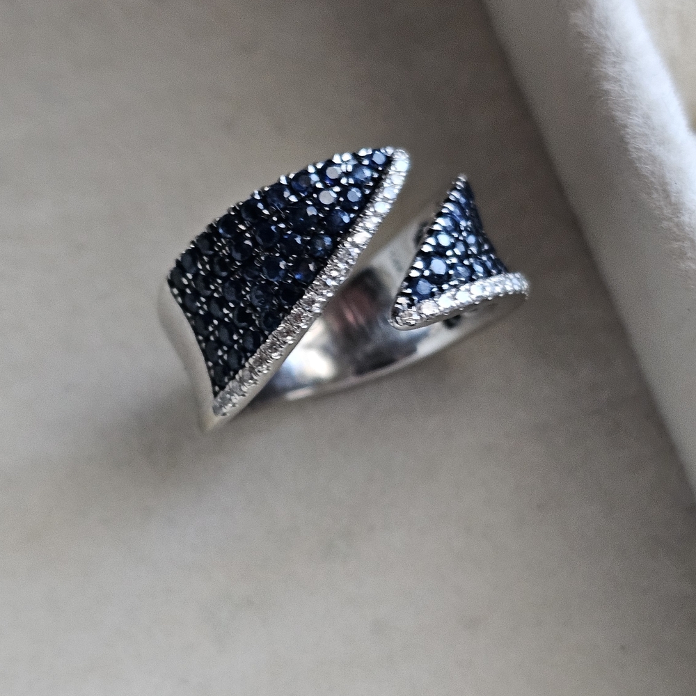 Gabriel&Co. Sapphire Bypass Ring